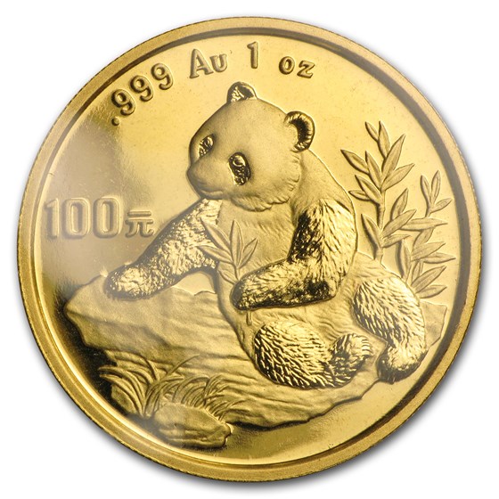 1998 China 1 oz Gold Panda Small Date BU (Sealed) 1998 China 1 oz Gold Panda Small Date BU (Sealed)