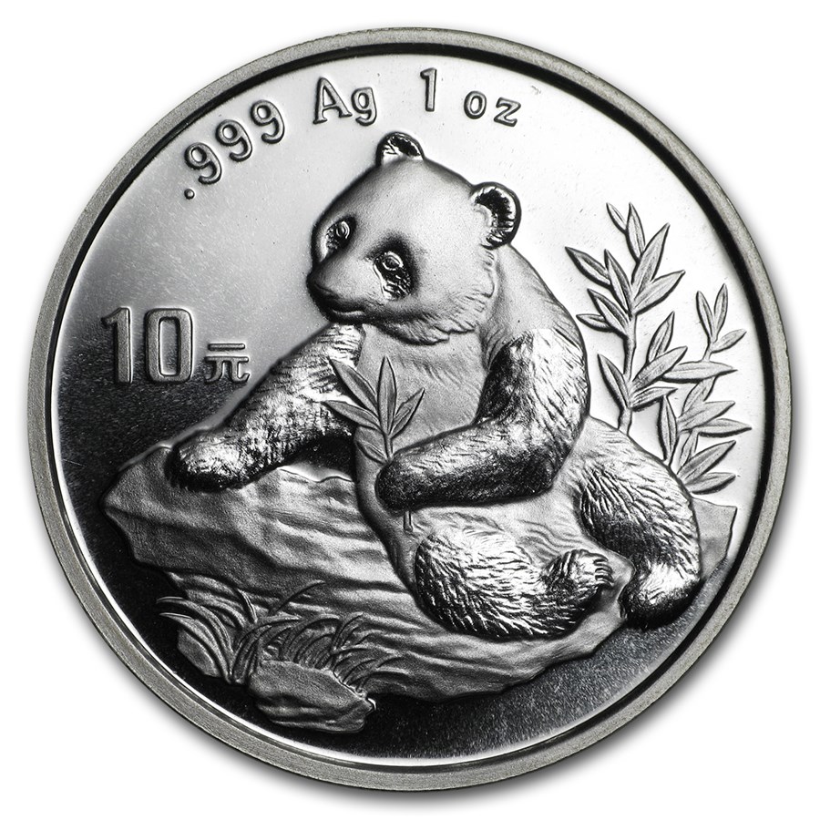 1998 China 1 oz Silver Panda Small Date BU (Capsule only)