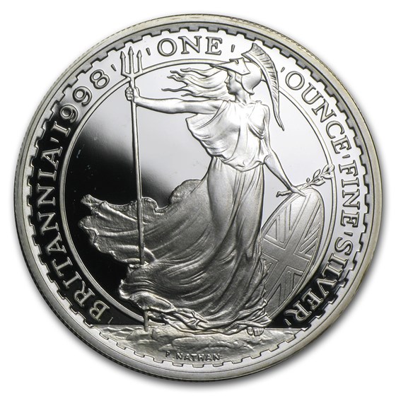 1998 Great Britain 1 oz Silver Proof Britannia (w/Box & COA)