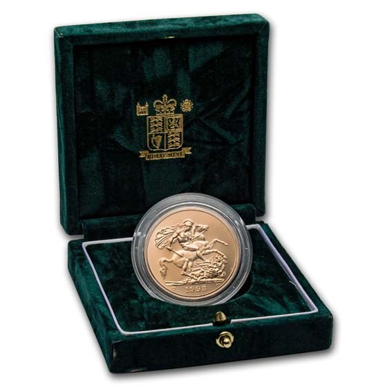 1998 Great Britain Gold £5 Sovereign BU (w/Box & COA)
