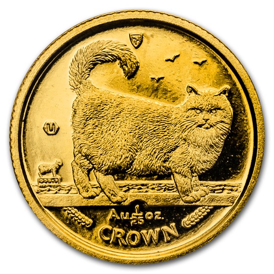 1998 Isle of Man 1/25 oz Gold Birman Cat 1998 Isle of Man 1/25 oz Gold Birman Cat