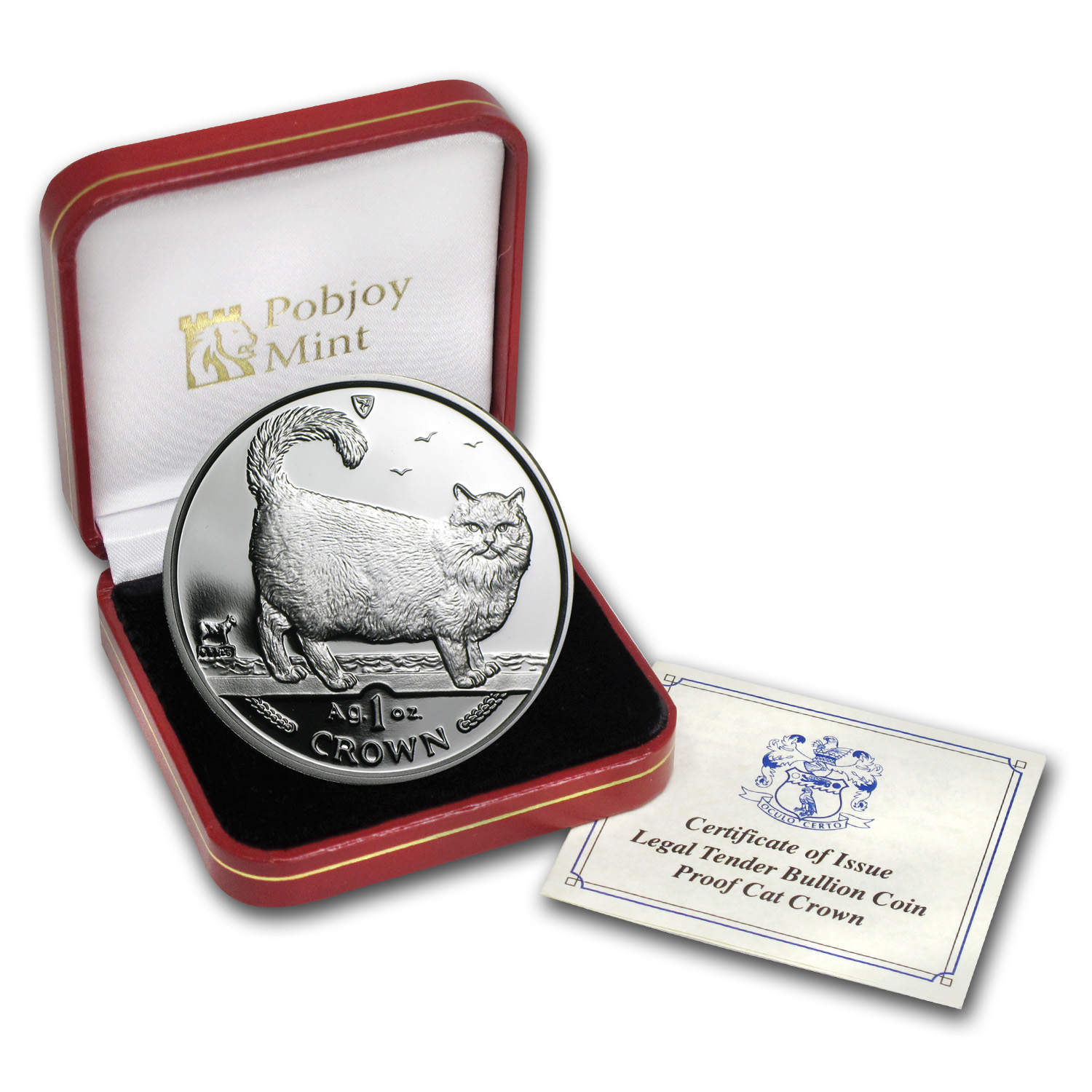 1998年 マン島 ねこ  Birman Buy 1998 Isle of Man 1 oz Silver Birman Cat Proof | APMEX