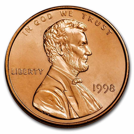 1998 Lincoln Cent MS BU (Red)