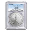 1998 Mexico 1 oz Silver 5 Pesos Sacerdote MS-69 PCGS 1998 Mexico 1 oz Silver 5 Pesos Sacerdote MS-69 PCGS