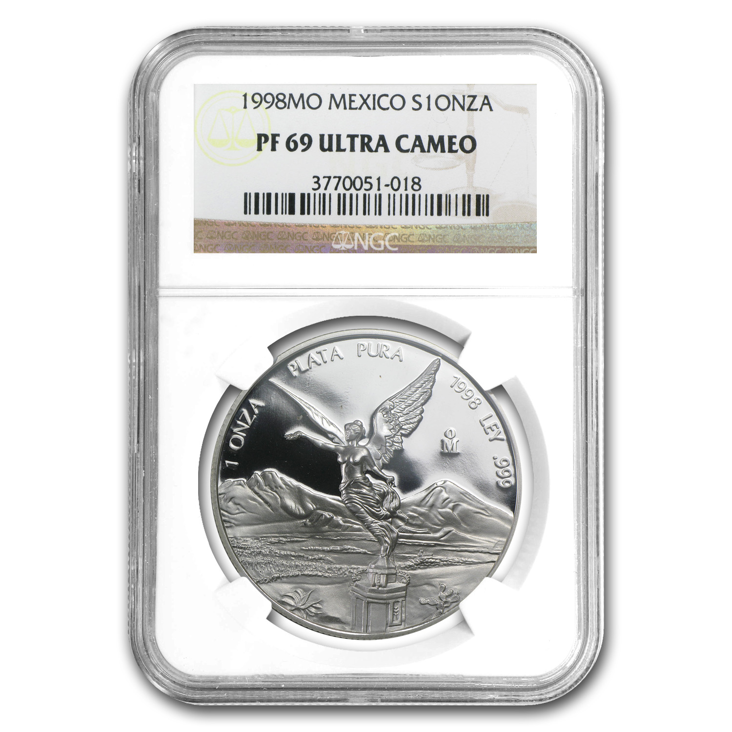 Buy 1998 Mexican 1 oz Silver Libertad PF-69 NGC | APMEX