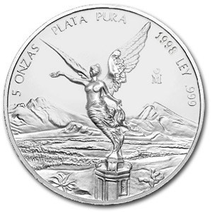 1998 Mexico 5 oz Silver Libertad BU
