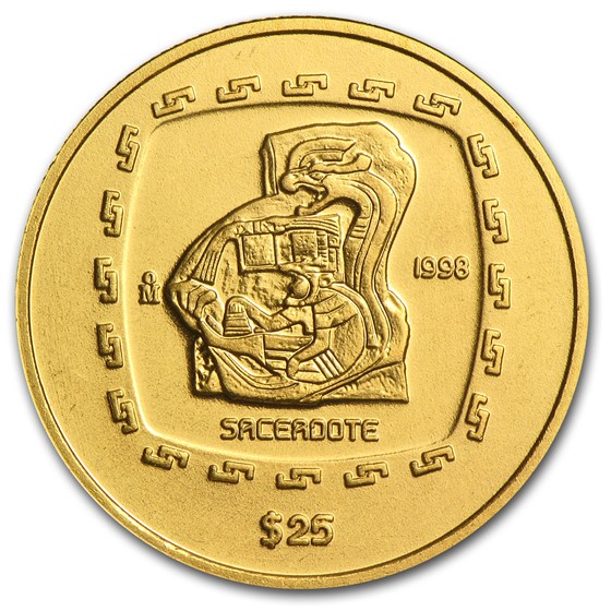 1998 Mexico Gold 25 Pesos Sacerdote BU 1998 Mexico Gold 25 Pesos Sacerdote BU