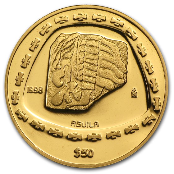 1998 Mexico Gold 50 Pesos Aguila Proof 1998 Mexico Gold 50 Pesos Aguila Proof