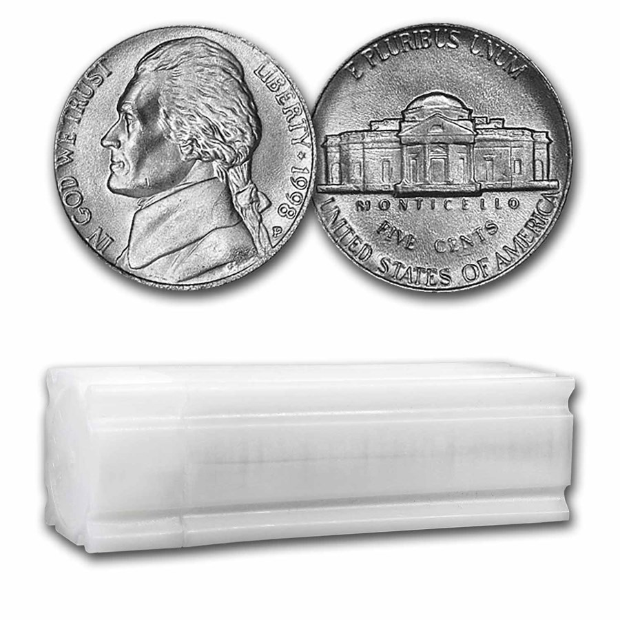 1998-P Jefferson Nickel 40-Coin Roll BU