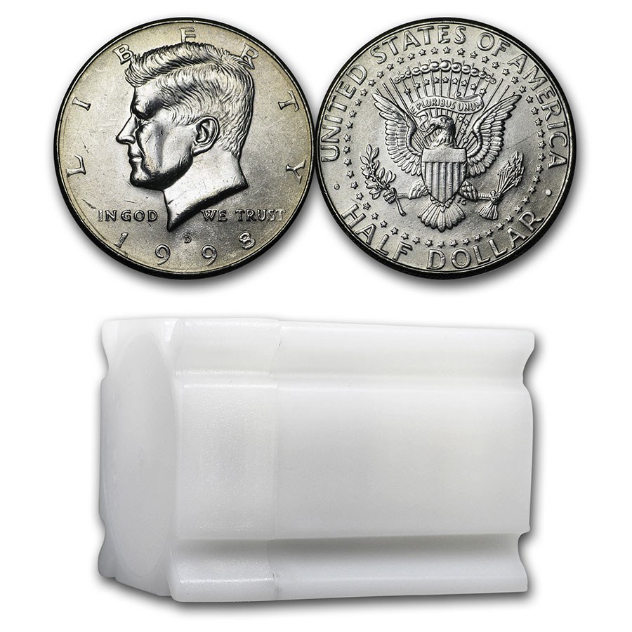 1998-P Kennedy Half Dollar 20-Coin Roll BU