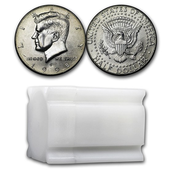 1998-P Kennedy Half Dollar 20-Coin Roll BU 1998-P Kennedy Half Dollar 20-Coin Roll BU