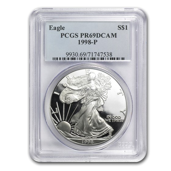 1998-P Proof American Silver Eagle PR-69 PCGS 1998-P Proof American Silver Eagle PR-69 PCGS