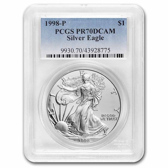 1998-P Proof American Silver Eagle PR-70 PCGS 1998-P Proof American Silver Eagle PR-70 PCGS