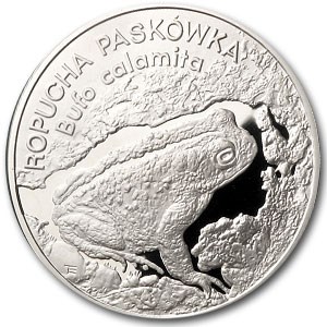 1998 Poland Silver 20 Zlotych Toad Proof 1998 Poland Silver 20 Zlotych Toad Proof