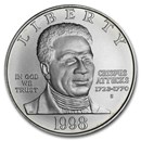 1998-S Black Patriots $1 Silver Commem BU (w/Box & COA)