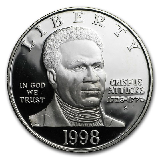 1998-S Black Patriots $1 Silver Commem Proof (Capsule Only) 1998-S Black Patriots $1 Silver Commem Proof (Capsule Only)