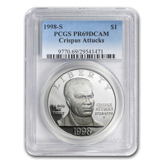 1998-S Black Revolutionary Patriots $1 Silver Commem PR-69 PCGS 1998-S Black Revolutionary Patriots $1 Silver Commem PR-69 PCGS