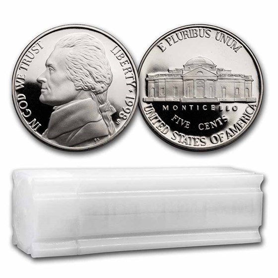 1998-S Jefferson Nickel 40-Coin Roll Proof 1998-S Jefferson Nickel 40-Coin Roll Proof