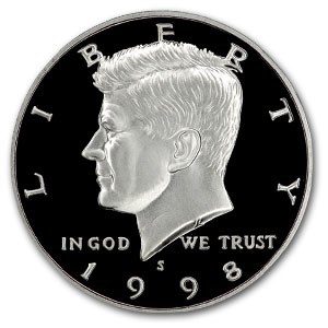 1998-S Kennedy Half Dollar Gem Proof 1998-S Kennedy Half Dollar Gem Proof