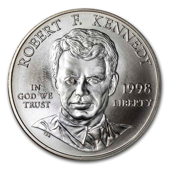 1998-S Robert F. Kennedy $1 Silver Commem BU (w/Box & COA) 1998-S Robert F. Kennedy $1 Silver Commem BU (w/Box & COA)