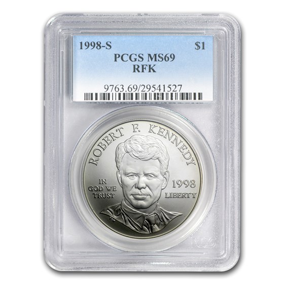 1998-S Robert F. Kennedy $1 Silver Commem MS-69 PCGS 1998-S Robert F. Kennedy $1 Silver Commem MS-69 PCGS