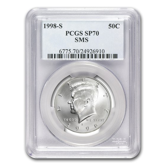 1998-S Silver John F. Kennedy 1/2 Dollar Matte SP-70 PCGS 1998-S Silver John F. Kennedy 1/2 Dollar Matte SP-70 PCGS