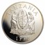 1998 Tanzania 5 oz Silver 2,500 Shilingi Gazelle Proof