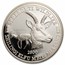 1998 Tanzania 5 oz Silver 2,500 Shilingi Gazelle Proof