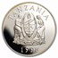 1998 Tanzania 5 oz Silver 2,500 Shilingi Giraffe Proof