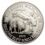 1998 Tanzania 5 oz Silver 2,500 Shilingi Wildebeest Proof