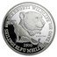 1998 Tanzania 5 oz Silver 2500 Shilingi Cheetah Proof