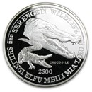 1998 Tanzania 5 oz Silver 2500 Shilingi Crocodile Proof