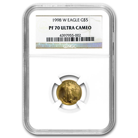 1998-W 1/10 oz Proof American Gold Eagle PF-70 UCAM NGC 1998-W 1/10 oz Proof American Gold Eagle PF-70 UCAM NGC