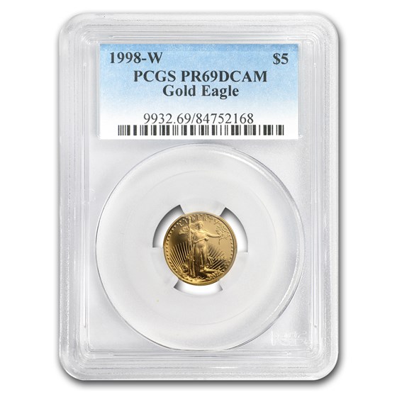 1998-W 1/10 oz Proof American Gold Eagle PR-69 DCAM PCGS 1998-W 1/10 oz Proof American Gold Eagle PR-69 DCAM PCGS