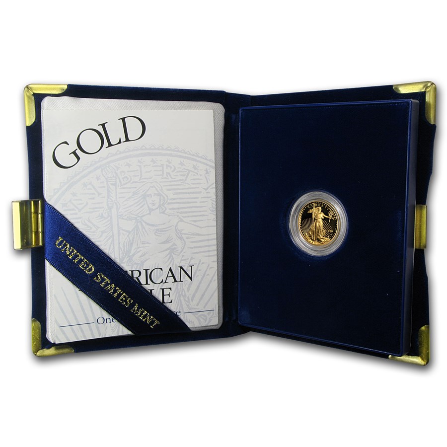 1998-W 1/10 oz Proof American Gold Eagle (w/Box & COA)