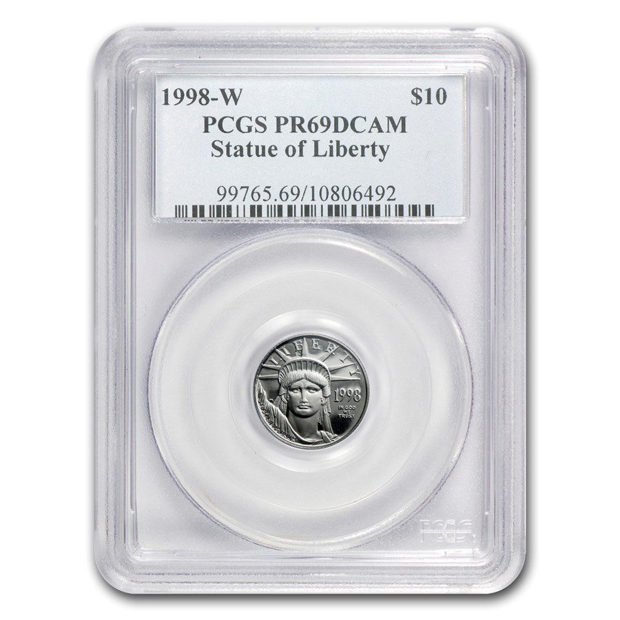 1998-W 1/10 oz Proof American Platinum Eagle PR-69 DCAM PCGS