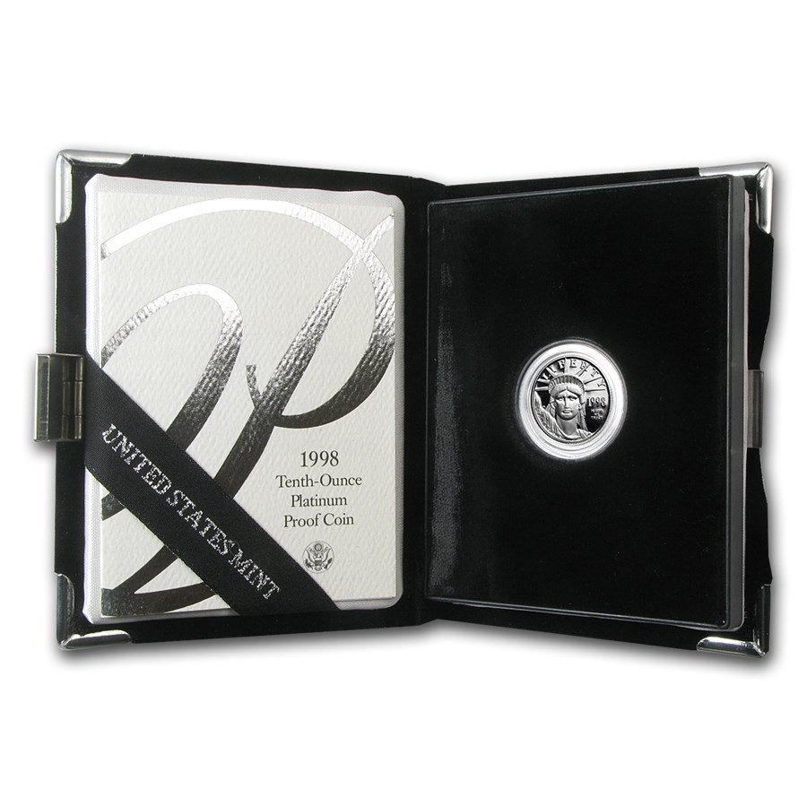 1998-W 1/10 oz Proof American Platinum Eagle (w/Box & COA)