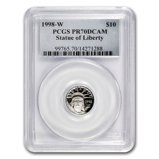 1998-W 1/10 oz Proof Platinum Eagle PR-70 PCGS 1998-W 1/10 oz Proof Platinum Eagle PR-70 PCGS