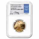 1998-W 1/2 oz Proof American Gold Eagle PF-70 NGC