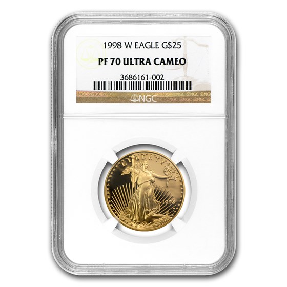 1998-W 1/2 oz Proof American Gold Eagle PF-70 NGC 1998-W 1/2 oz Proof American Gold Eagle PF-70 NGC