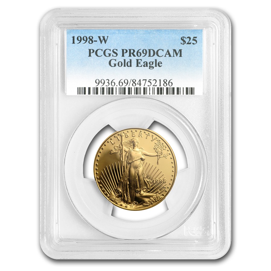 1998-W 1/2 oz Proof American Gold Eagle PR-69 PCGS