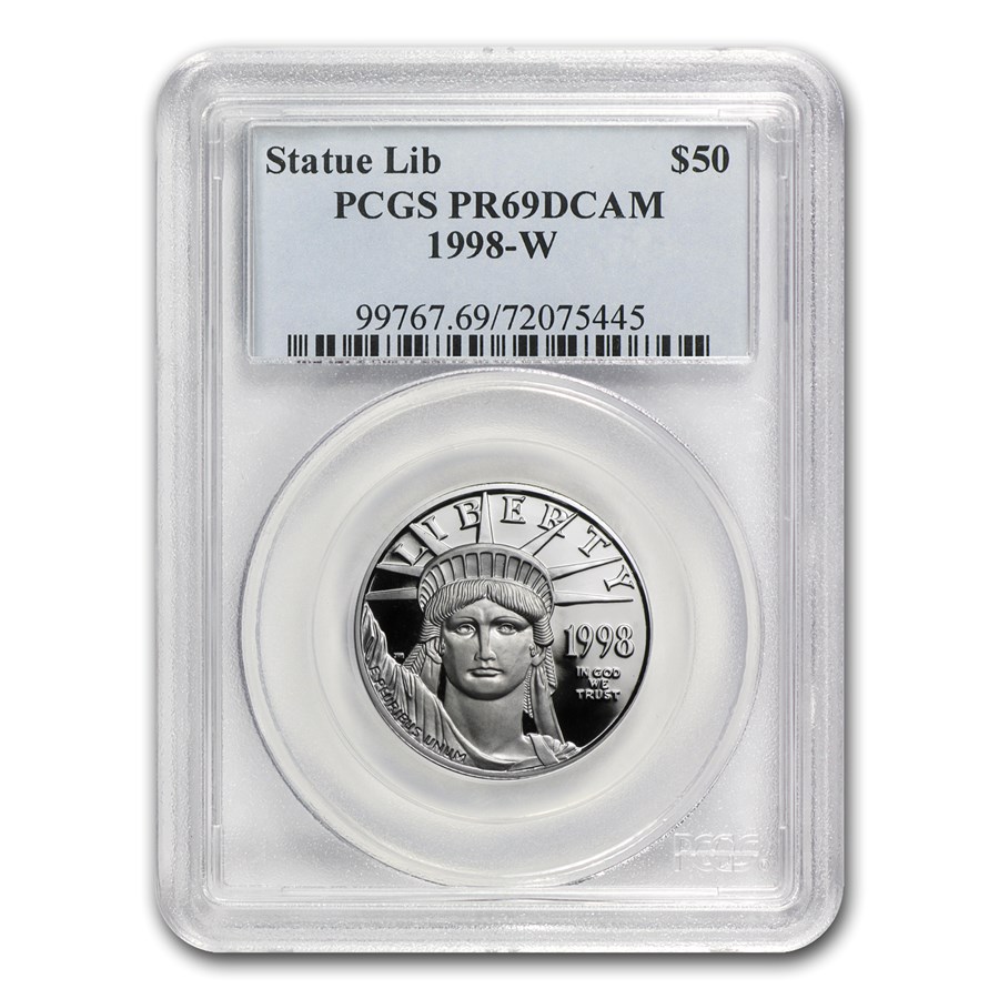 1998-W 1/2 oz Proof American Platinum Eagle PR-69 DCAM PCGS
