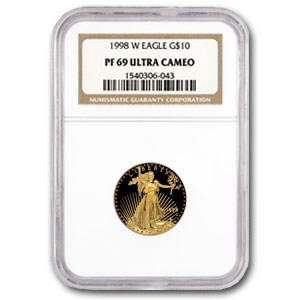 1998-W 1/4 oz Proof American Gold Eagle PF-69 NGC 1998-W 1/4 oz Proof American Gold Eagle PF-69 NGC