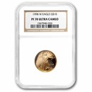 1998-W 1/4 oz Proof American Gold Eagle PF-70 UCAM NGC