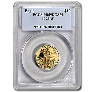 1998-W 1/4 oz Proof American Gold Eagle PR-69 PCGS 1998-W 1/4 oz Proof American Gold Eagle PR-69 PCGS