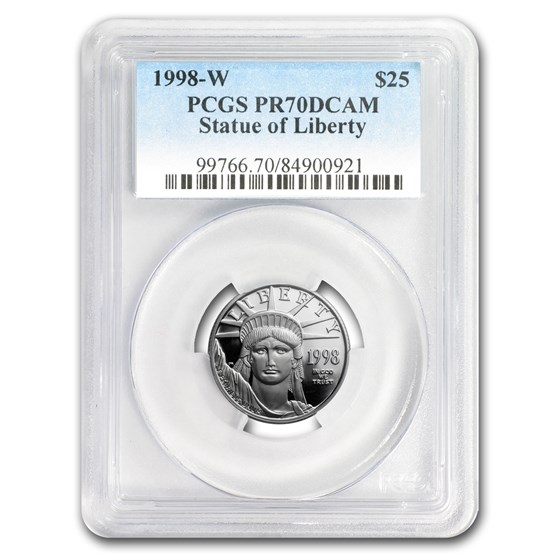 1998-W 1/4 oz Proof Platinum American Eagle PR-70 PCGS 1998-W 1/4 oz Proof Platinum American Eagle PR-70 PCGS