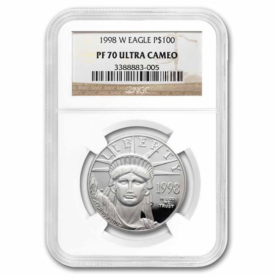 1998-W 1 oz Proof American Platinum Eagle PF-70 UCAM NGC