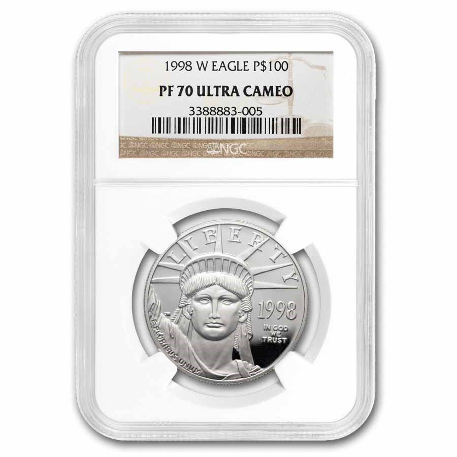1998-W 1 oz Proof American Platinum Eagle PF-70 UCAM NGC