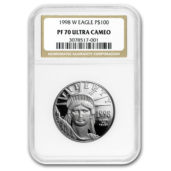 1998-W 1 oz Proof American Platinum Eagle PF-70 UCAM NGC 1998-W 1 oz Proof American Platinum Eagle PF-70 UCAM NGC