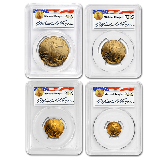 1998-W 4-Coin Proof Gold American Eagle Set PR-70 PCGS 1998-W 4-Coin Proof Gold American Eagle Set PR-70 PCGS